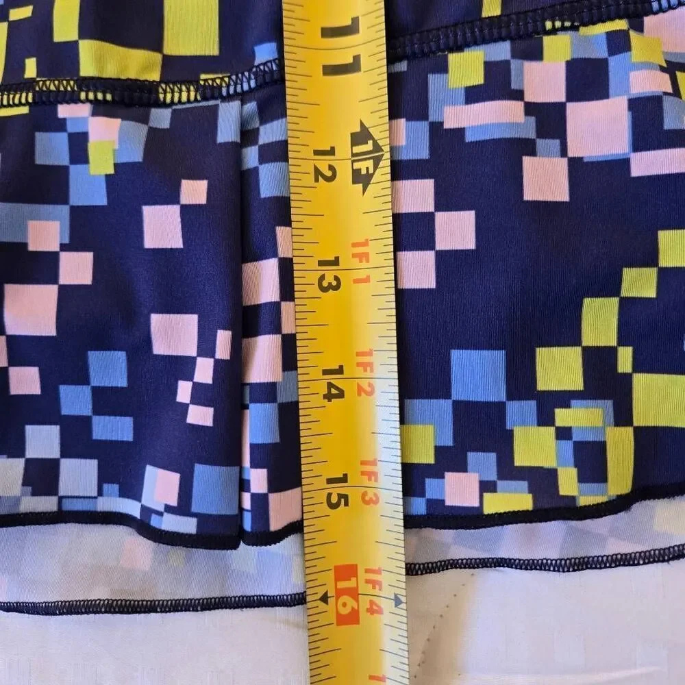 Sofibella Womens Mixed Pixel UV Navy Pink Tennis Pickleball Athletic Skort 2X